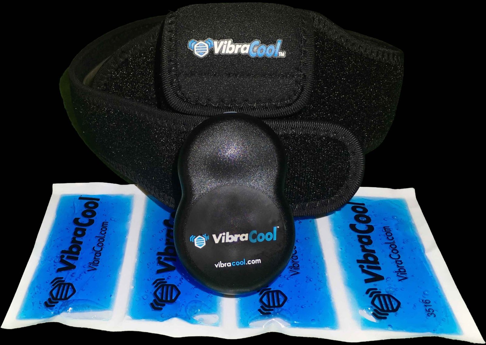 VibraCool® Koleno/Kotník/Loket s vibrační jednotkou a chladicími obklady.